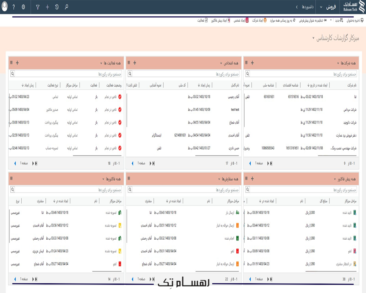 ماژول فروش crm مایکروسافت 1