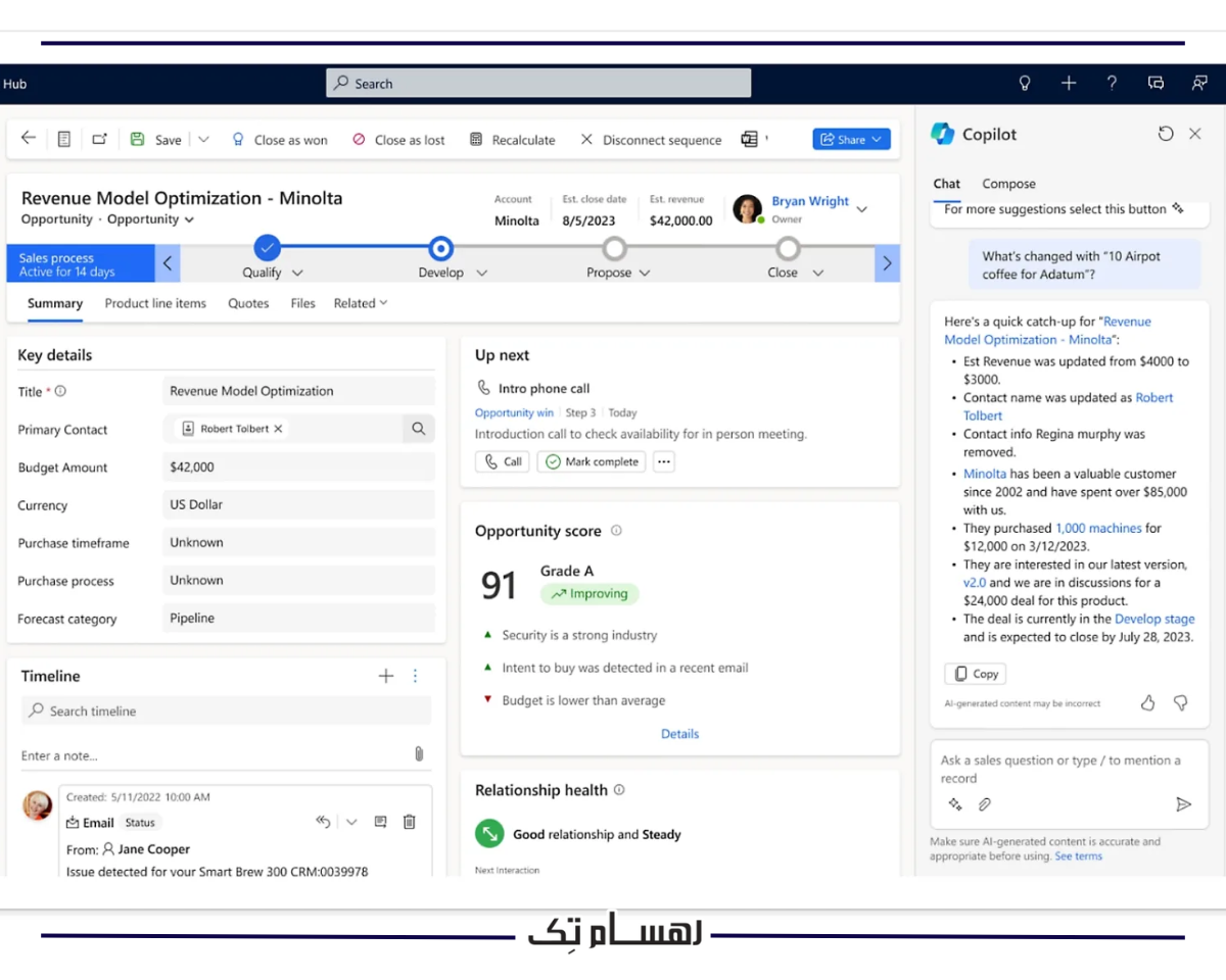 مزیت های ماژول مدیریت ارتباطات CRM مایکروسافت